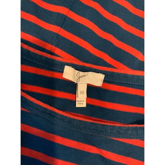 Joie Red & Navy Blue Striped Shift Dress, Size XS - Picture 6 of 6